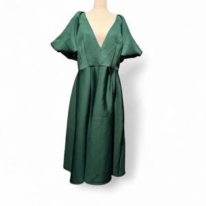 True Violet dark Green midi Dress